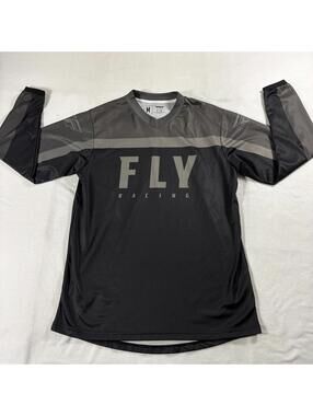 Motocross Jersey Long Sleeve FLY Racing F-16 Black Gray Performance M Moto